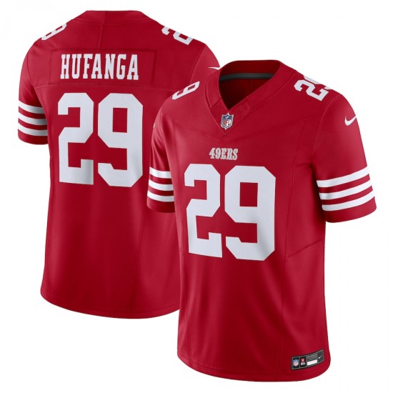 San Francisco 49 ers Talanoa Hufanga Nike 2023 Scarlet Vapor F.U.S.E. Limited Jersey