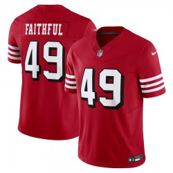 San Francisco 49 ers The Faithful Nike 2023 Scarlet Alternate Vapor F.U.S.E. Limited Jersey