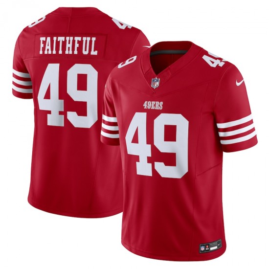 San Francisco 49 ers The Faithful Nike 2023 Scarlet Vapor F.U.S.E. Limited Jersey