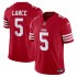 San Francisco 49 ers Trey Lance Nike 2023 Scarlet Vapor F.U.S.E. Limited Jersey