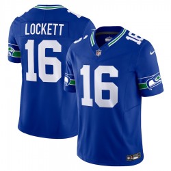 Seattle Seahawks Tyler Lockett Nike 2023 Royal Throwback Vapor F.U.S.E. Limited Jersey