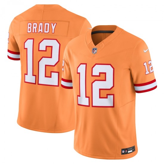 Tampa Bay Buccaneers Tom Brady Nike 2023 Orange Vapor F.U.S.E. Limited Jersey