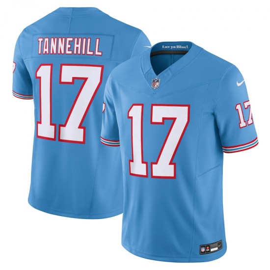 Tennessee Titans Ryan Tannehill Nike 2023 Light Blue Oilers Throwback Vapor F.U.S.E. Limited Jersey