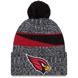 Arizona Cardinals  New Era Black 2023 Sideline Cuffed Knit Hat With Pom
