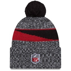 Arizona Cardinals  New Era Black 2023 Sideline Cuffed Knit Hat With Pom