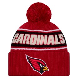 Arizona Cardinals New Era Cardinal 2024 Sideline Cuffed Knit Hat with Pom