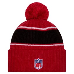 Arizona Cardinals New Era Cardinal 2024 Sideline Cuffed Knit Hat with Pom