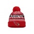 Arizona Cardinals New Era Cardinal Striped  Cuffed Knit Hat with Pom
