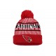 Arizona Cardinals New Era Cardinal Striped  Cuffed Knit Hat with Pom