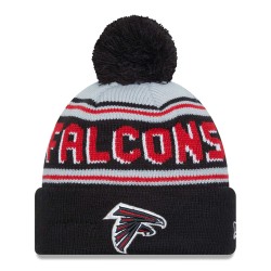 Atlanta Falcons  New Era Black  Main Cuffed Knit Hat with Pom