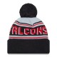 Atlanta Falcons  New Era Black  Main Cuffed Knit Hat with Pom