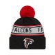 Atlanta Falcons New Era Black  Repeat Cuffed Knit Hat with Pom