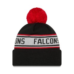 Atlanta Falcons New Era Black  Repeat Cuffed Knit Hat with Pom