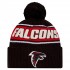 Atlanta Falcons New Era Black 2024 Sideline Cuffed Knit Hat with Pom