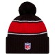 Atlanta Falcons New Era Black 2024 Sideline Cuffed Knit Hat with Pom