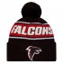 Atlanta Falcons New Era Black 2024 Sideline Sport Cuffed Knit Hat with Pom