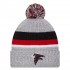 Atlanta Falcons New Era Heather Gray Cuffed Knit Hat with Pom