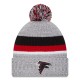 Atlanta Falcons New Era Heather Gray Cuffed Knit Hat with Pom