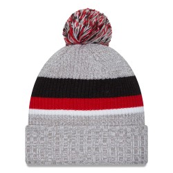 Atlanta Falcons New Era Heather Gray Cuffed Knit Hat with Pom