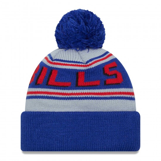 Buffalo Bills  New Era Royal  Main Cuffed Knit Hat with Pom