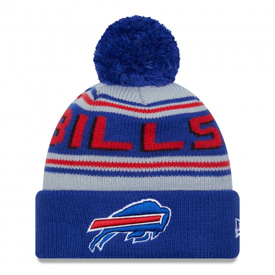 Buffalo Bills  New Era Royal  Main Cuffed Knit Hat with Pom