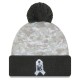 Buffalo Bills  New Era White-Graphite 2024 Salute To Service Digital Camo Cuffed Knit Hat with Pom
