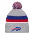 Buffalo Bills New Era Heather Gray Cuffed Knit Hat with Pom