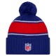 Buffalo Bills New Era Royal 2024 Sideline Cuffed Knit Hat with Pom