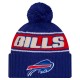 Buffalo Bills New Era Royal 2024-25 Sideline Cuffed Knit Hat with Pom