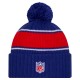 Buffalo Bills New Era Royal 2024-25 Sideline Cuffed Knit Hat with Pom