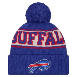 Buffalo Bills New Era Royal Retro Cuffed Knit Hat with Pom