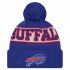 Buffalo Bills New Era Royal Retro Cuffed Knit Hat with Pom