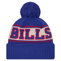 Buffalo Bills New Era Royal Retro Cuffed Knit Hat with Pom