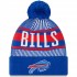 Buffalo Bills New Era Royal Striped Cuffed Knit Hat with Pom