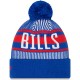 Buffalo Bills New Era Royal Striped Cuffed Knit Hat with Pom
