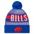 Buffalo Bills New Era Royal Striped Historic Cuffed Knit Hat with Pom