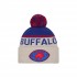 Buffalo Bills New Era Stone NFL Sideline Historic Cuffed Knit Hat with Pom