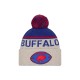 Buffalo Bills New Era Stone NFL Sideline Historic Cuffed Knit Hat with Pom