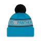 Carolina Panthers New Era Blue  Repeat Cuffed Knit Hat with Pom