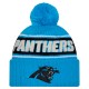 Carolina Panthers New Era Blue 2024 Sideline Cuffed Knit Hat with Pom