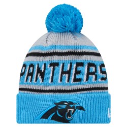 Carolina Panthers New Era Blue Main Cuffed Knit Hat with Pom