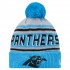 Carolina Panthers New Era Blue Main Cuffed Knit Hat with Pom
