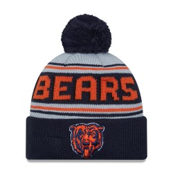 Chicago Bears  New Era Navy Throwback Main Cuffed Knit Hat with Pom