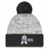 Chicago Bears  New Era White-Graphite 2024 Salute To Service Digital Camo Cuffed Knit Hat with Pom