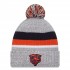 Chicago Bears New Era Heather Gray Cuffed Knit Hat with Pom