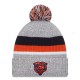 Chicago Bears New Era Heather Gray Cuffed Knit Hat with Pom