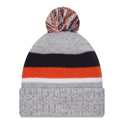 Chicago Bears New Era Heather Gray Cuffed Knit Hat with Pom