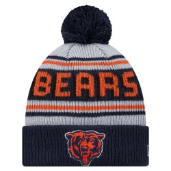 Chicago Bears New Era Navy Main Cuffed Knit Hat with Pom