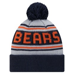 Chicago Bears New Era Navy Main Cuffed Knit Hat with Pom
