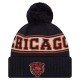 Chicago Bears New Era Navy Retro Cuffed Knit Hat with Pom